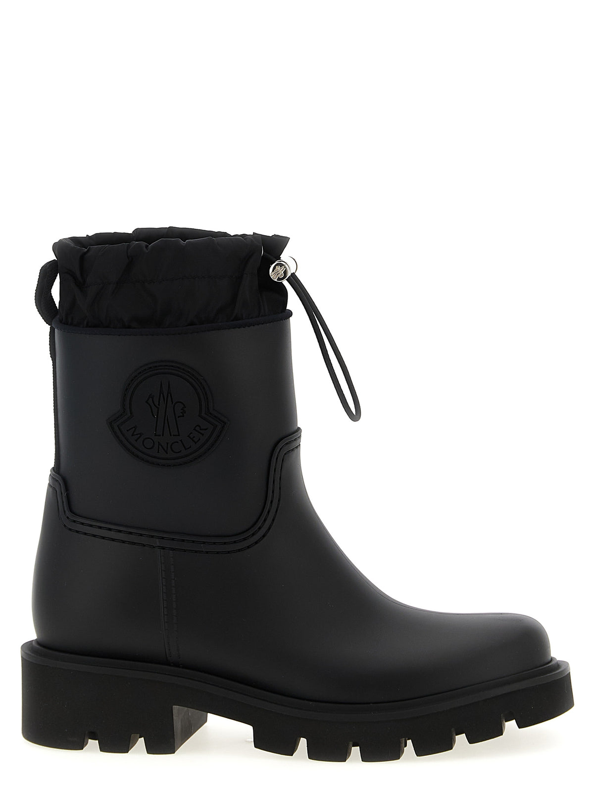 Moncler Schwarze PVC-Stiefeletten