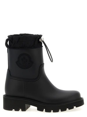 Moncler Schwarze PVC-Stiefeletten