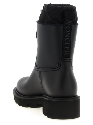 Moncler Schwarze PVC-Stiefeletten