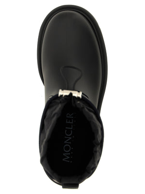 Moncler Schwarze PVC-Stiefeletten