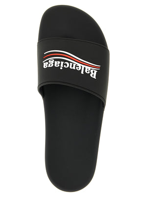 Balenciaga Schwarze Plastic Slides