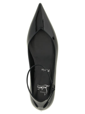 Christian Louboutin Schwarze Ballerinas aus Kalbsleder