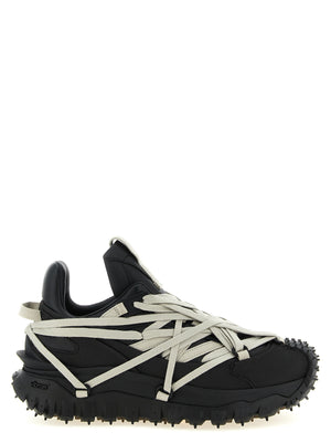 Rick Owens Schwarze Sneaker aus Rindsleder im Athletic-Stil