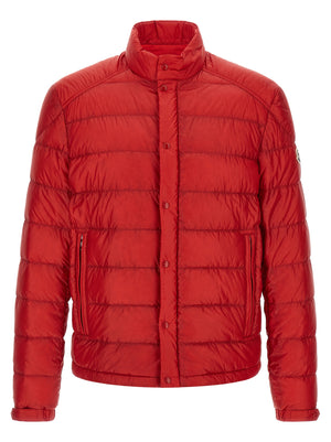 Red Polyamide Full-Length Jacket