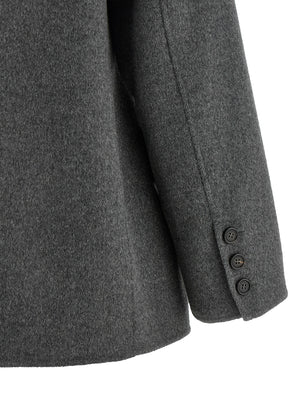 'S Max Mara Grauer Blazer aus reiner Schurwolle