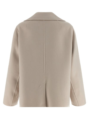 'S Max Mara Beige Virgin Wool Biker Jacket