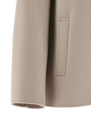 'S Max Mara Beige Virgin Wool Biker Jacket