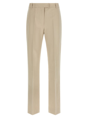 'S Max Mara Beige Cotton Cropped Pants