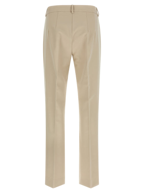 'S Max Mara Beige Cotton Cropped Pants