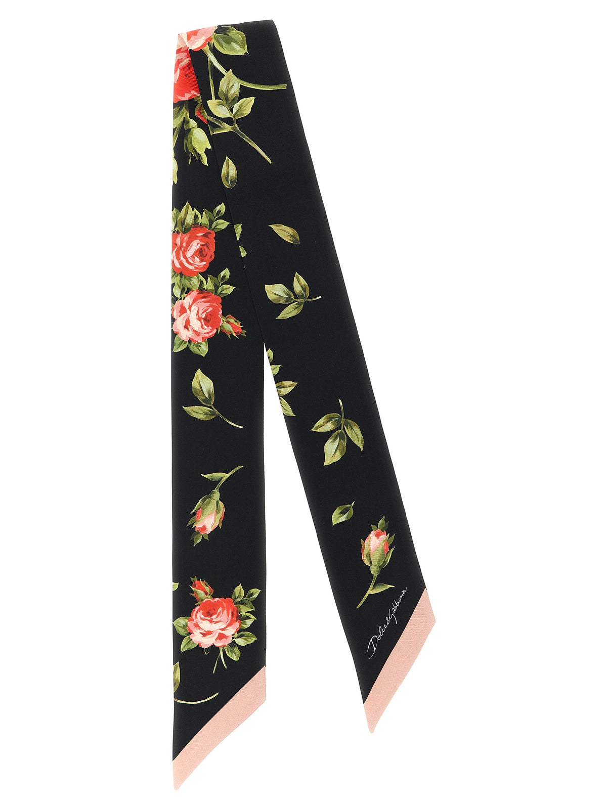 Dolce & Gabbana Schwarzer Seidenschal