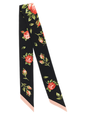 Dolce & Gabbana Schwarzer Seidenschal
