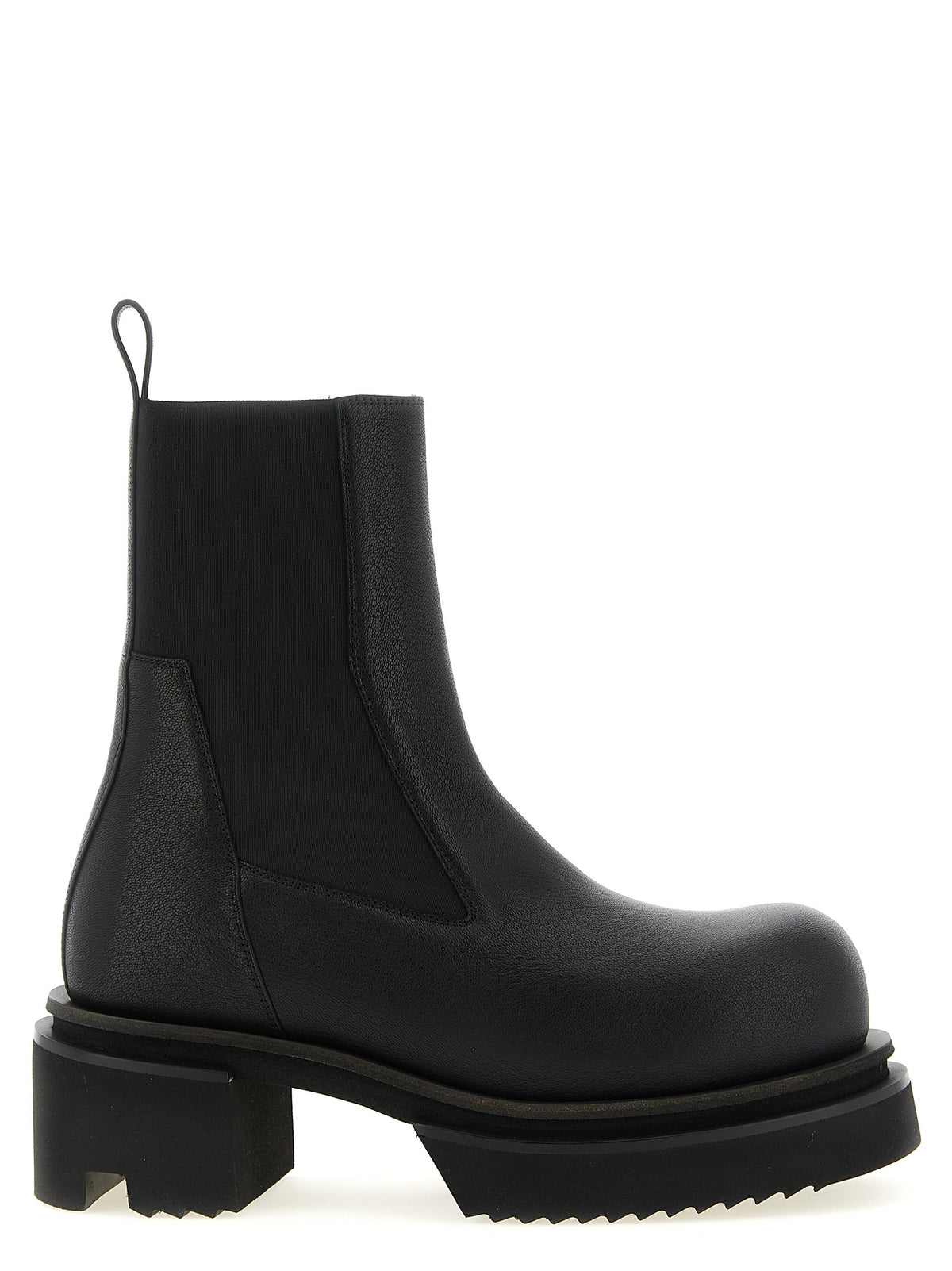 Rick Owens Schwarze Kalbshaut Bos Taurus Stiefeletten