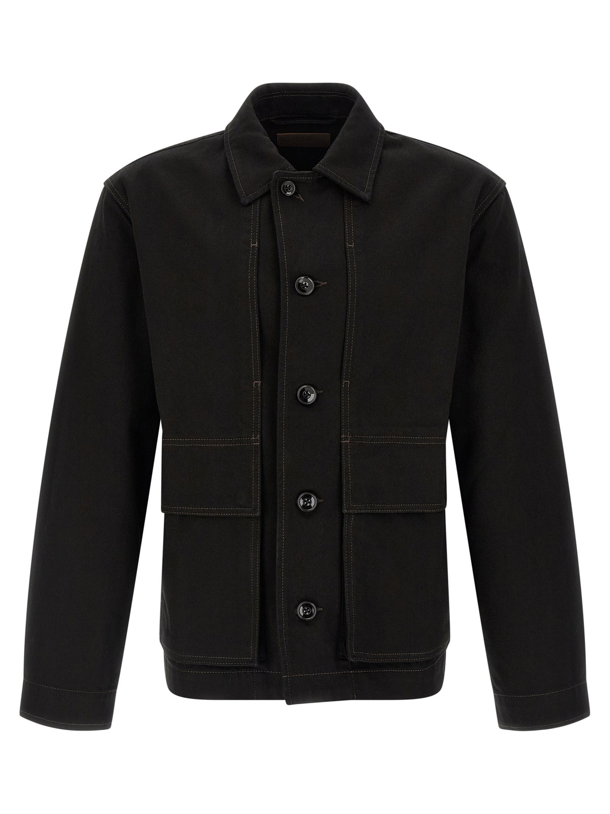 Lemaire Schwarze Baumwoll-Denimjacke