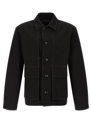 Lemaire Schwarze Baumwoll-Denimjacke