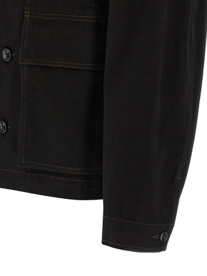 Lemaire Schwarze Baumwoll-Denimjacke