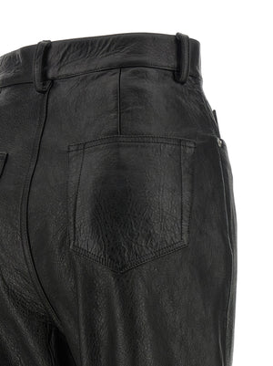 Rick Owens Schwarze Lammlederhose