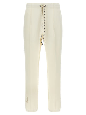White Polyester Joggers (Workout Pants)