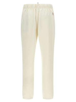 White Polyester Joggers (Workout Pants)