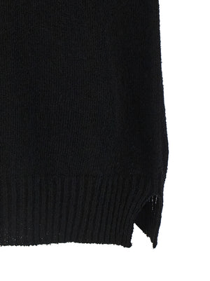 MA'RY'YA Schwarzes Baumwoll-Poloshirt