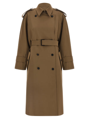 Max Mara Mantel aus reiner Schurwolle in Braun