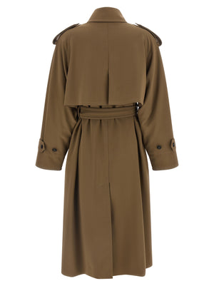 Max Mara Mantel aus reiner Schurwolle in Braun