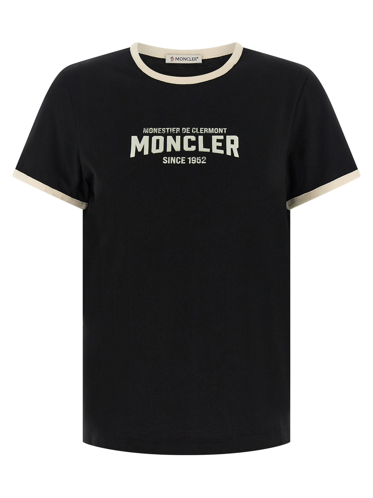 Moncler Schwarzes Baumwoll-T-Shirt