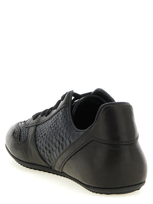 Rick Owens Schwarze Sneaker aus Lammleder, Low-Top