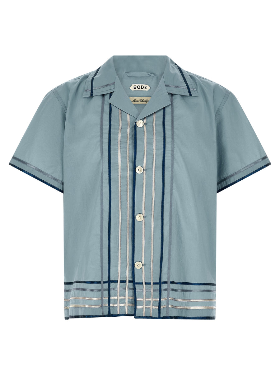 BODE Blaue Baumwollbluse