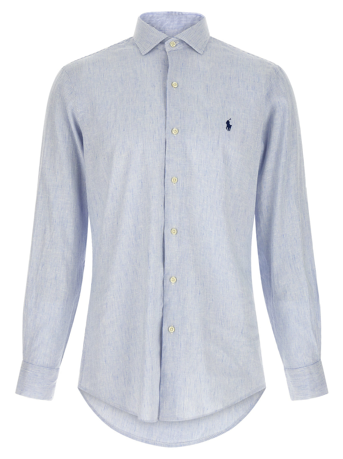 Polo Ralph Lauren Blaue Leinenbluse