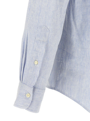 Polo Ralph Lauren Blaue Leinenbluse