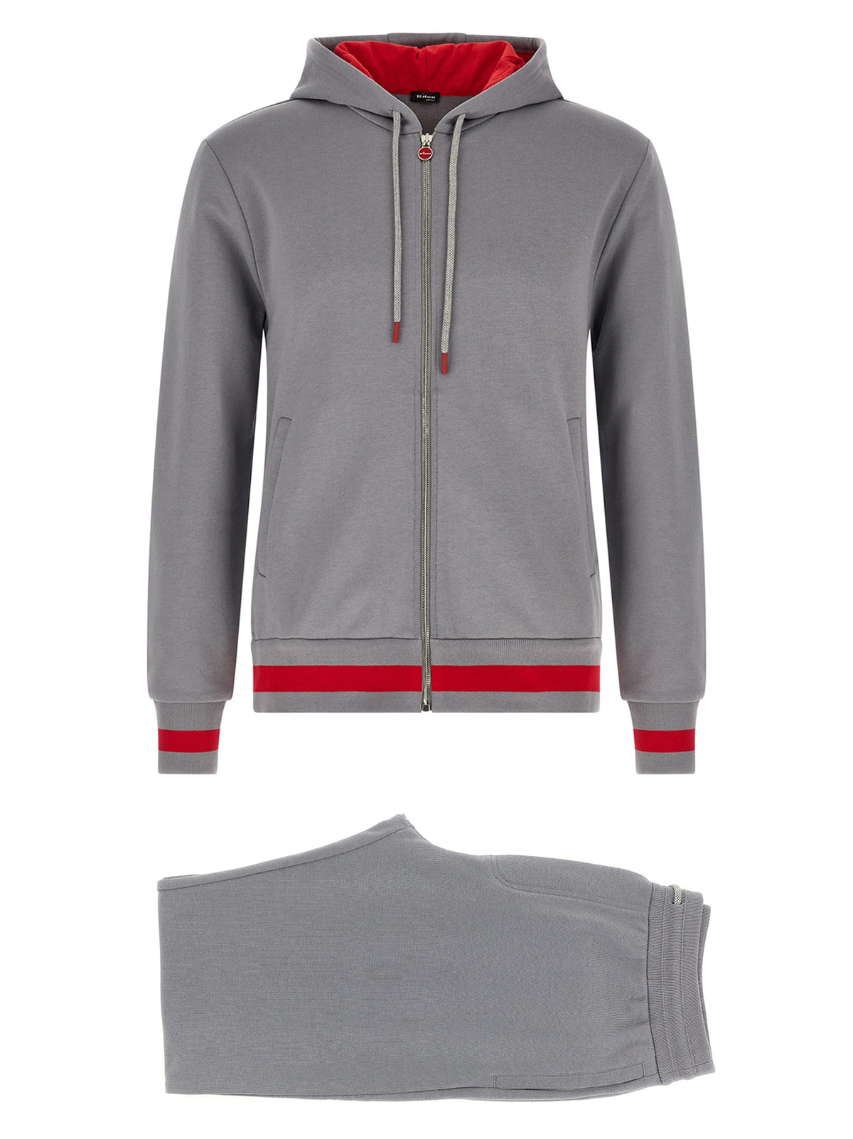 Kiton Grauer Baumwoll-Trainingsanzug