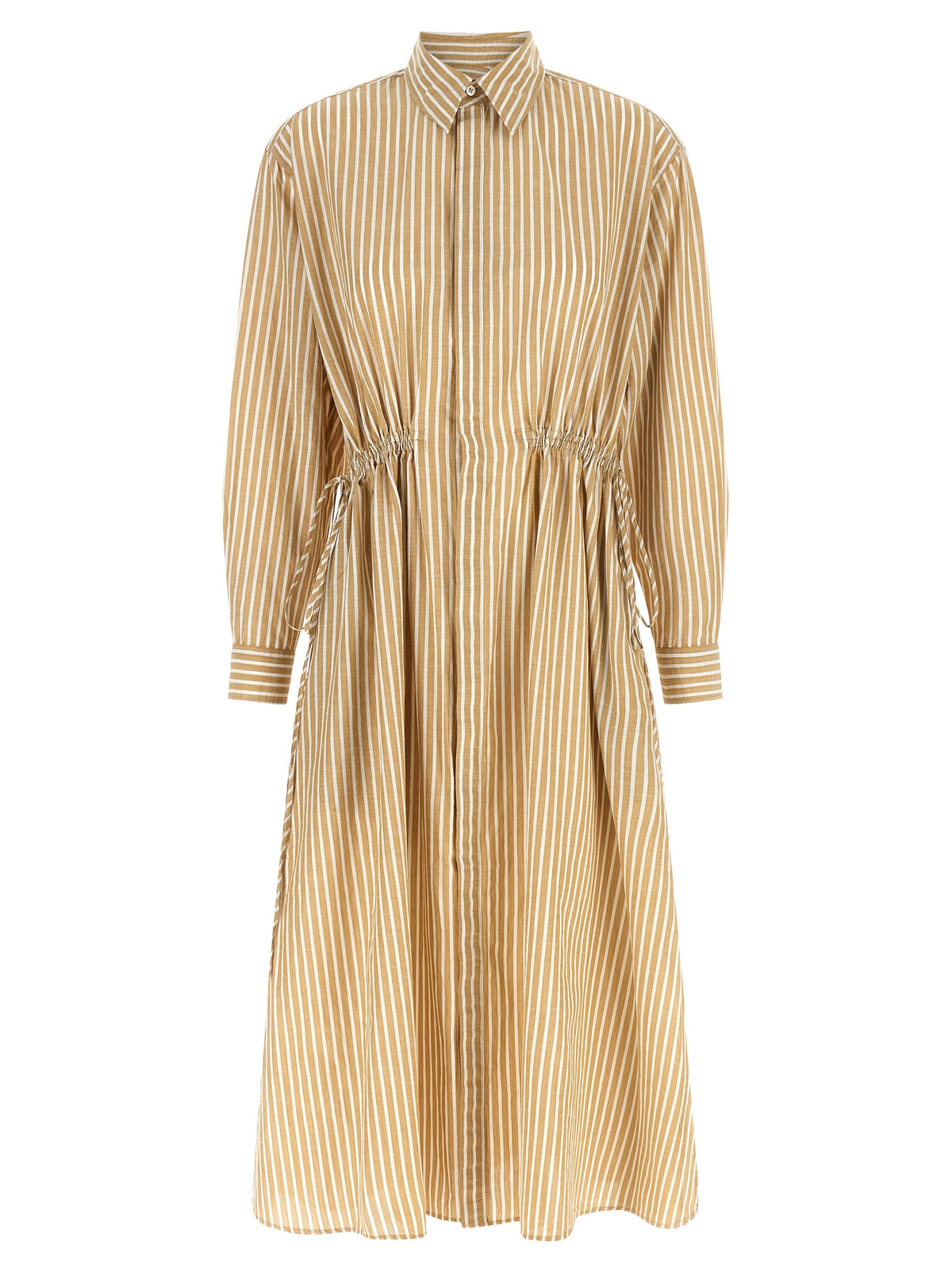 Polo Ralph Lauren Beige Baumwoll-Midikleid