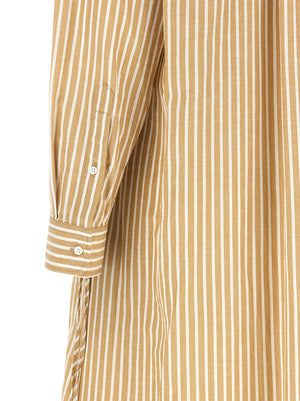 Polo Ralph Lauren Beige Baumwoll-Midikleid