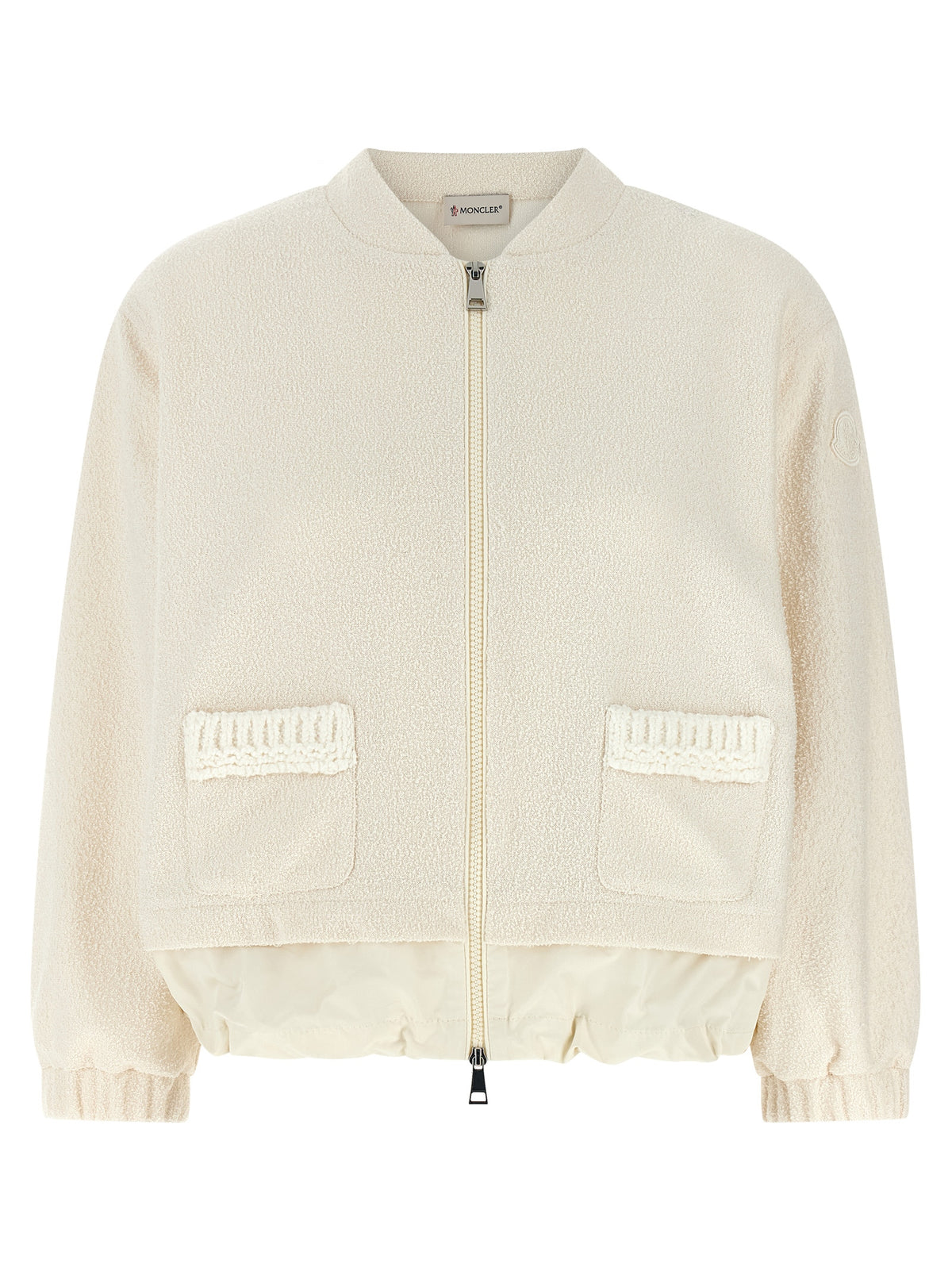 White Polyester Cardigan