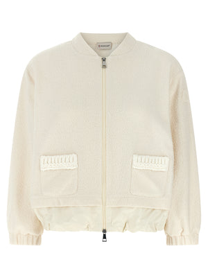 White Polyester Cardigan