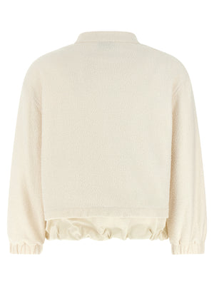 White Polyester Cardigan