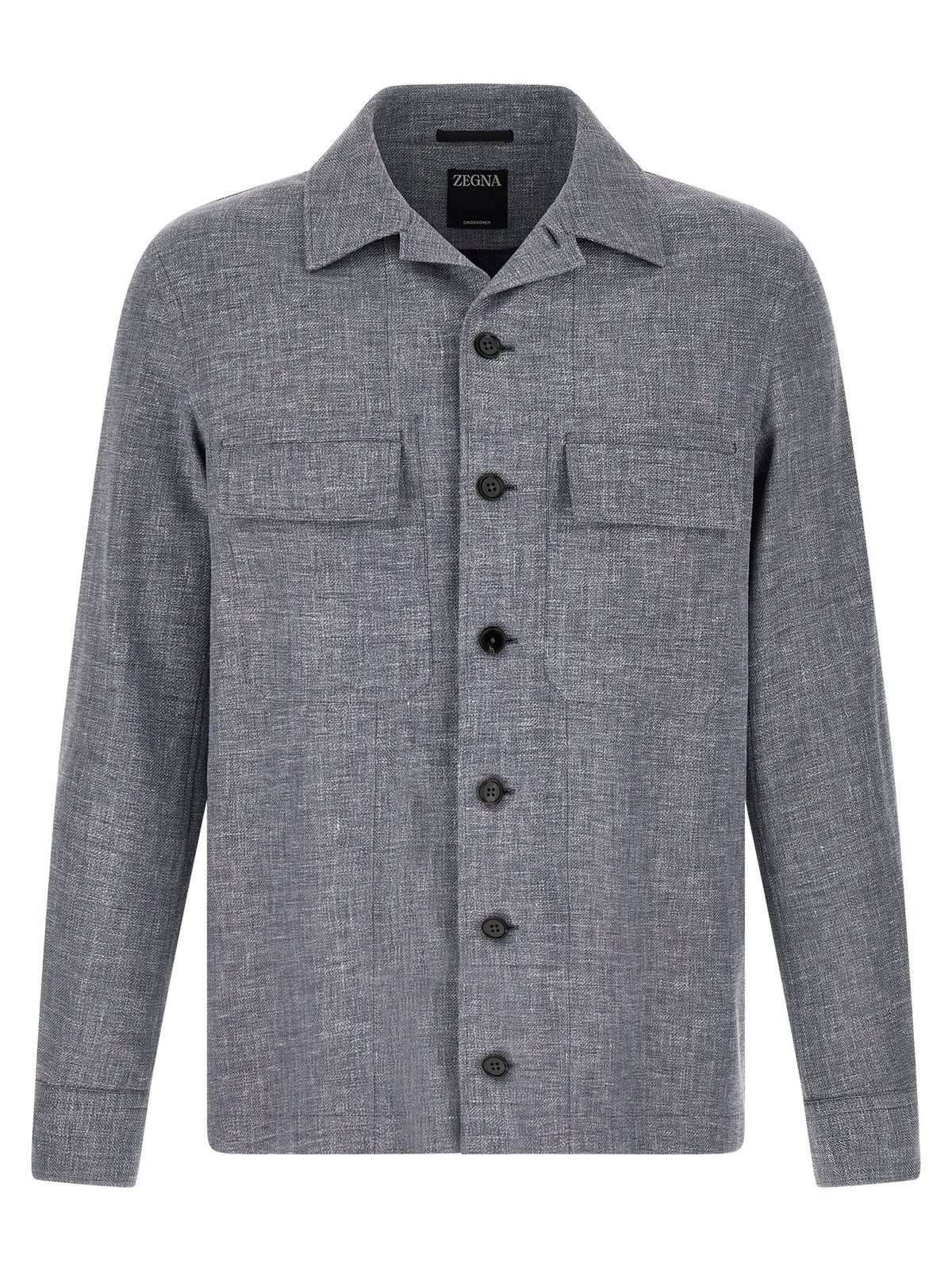 ZEGNA Blaue Leinenbluse