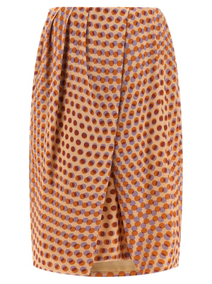 Dries Van Noten Mehrfarbiger Seiden-Midirock