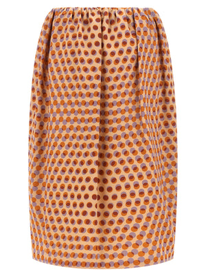 Dries Van Noten Mehrfarbiger Seiden-Midirock
