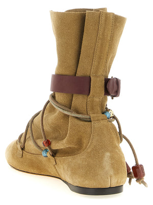 Isabel Marant Beige Calfskin Ankle Boots
