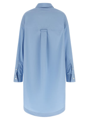Ami Paris Blaues Baumwoll-Midikleid