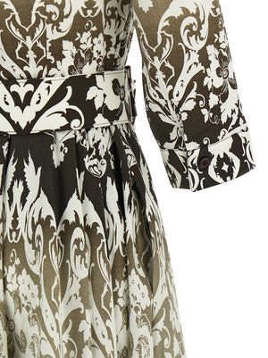 SAMANTHA SUNG Buntes Baumwoll-Midi-Kleid