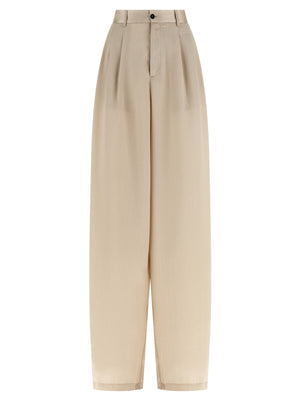 MAISON JEJIA Beige Polyester Casual Pants