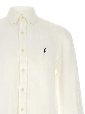 Polo Ralph Lauren Weiße Leinenbluse