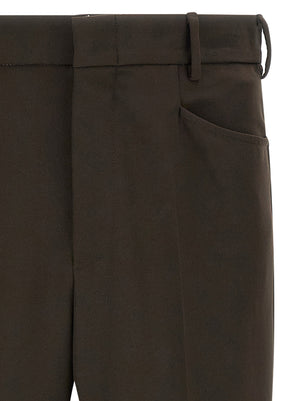 SECOND/LAYER Braune Freizeithose aus Polyester