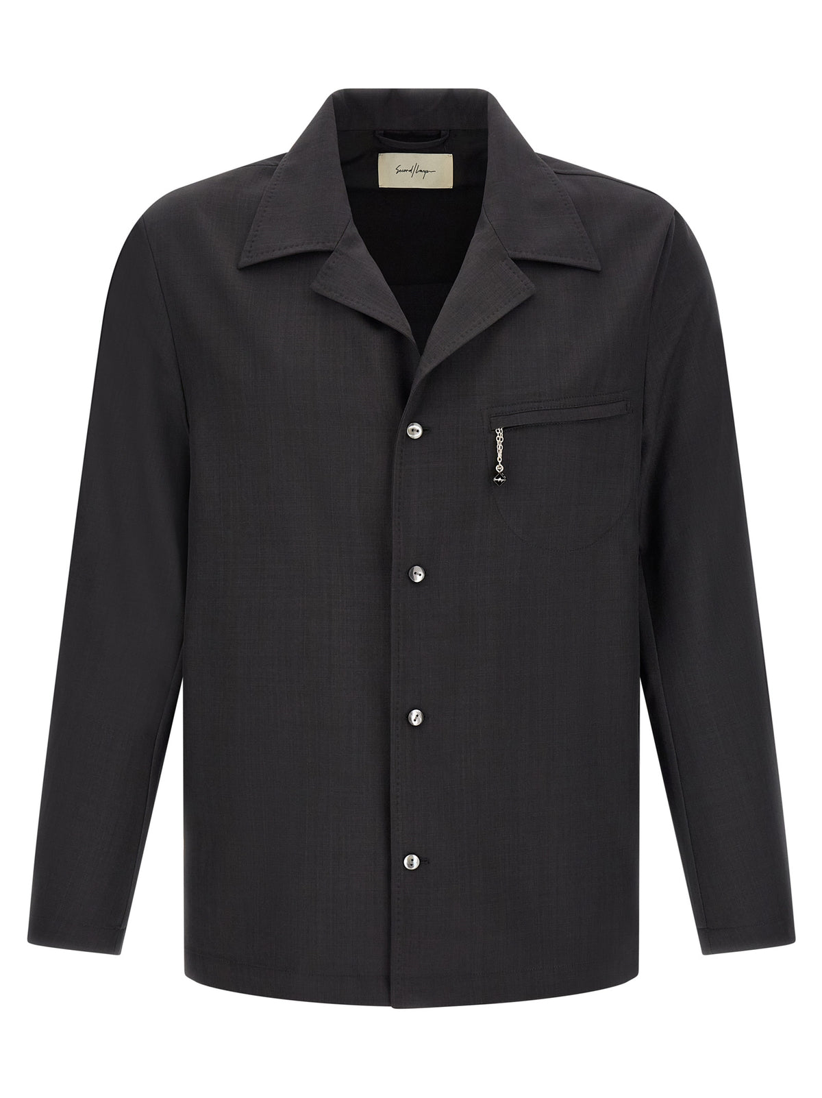 SECOND/LAYER Graue Polyester-Bluse