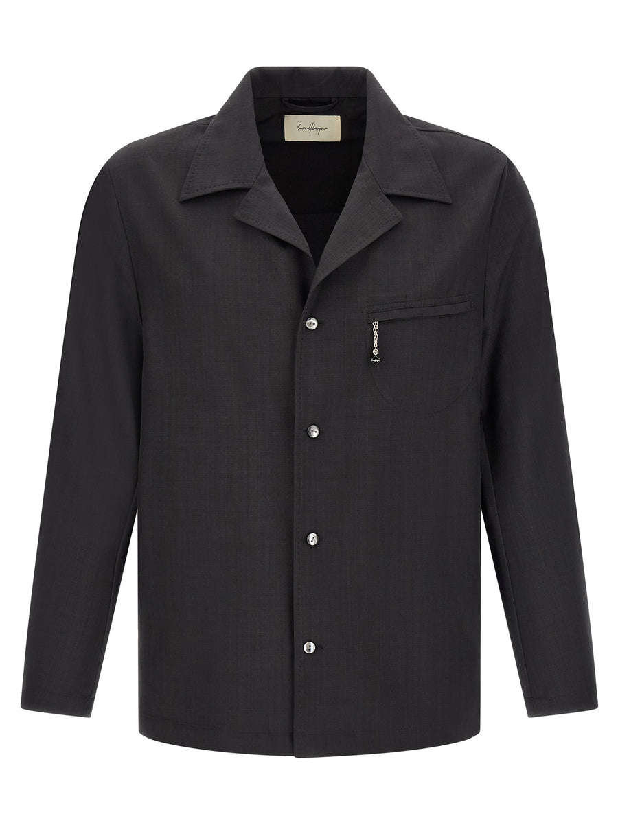 SECOND/LAYER Graue Polyester-Bluse