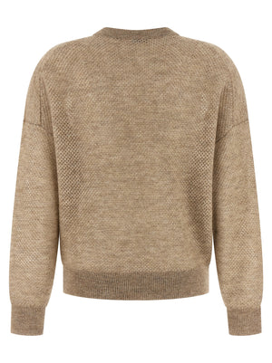 Brunello Cucinelli Beige Wollstrickjacke