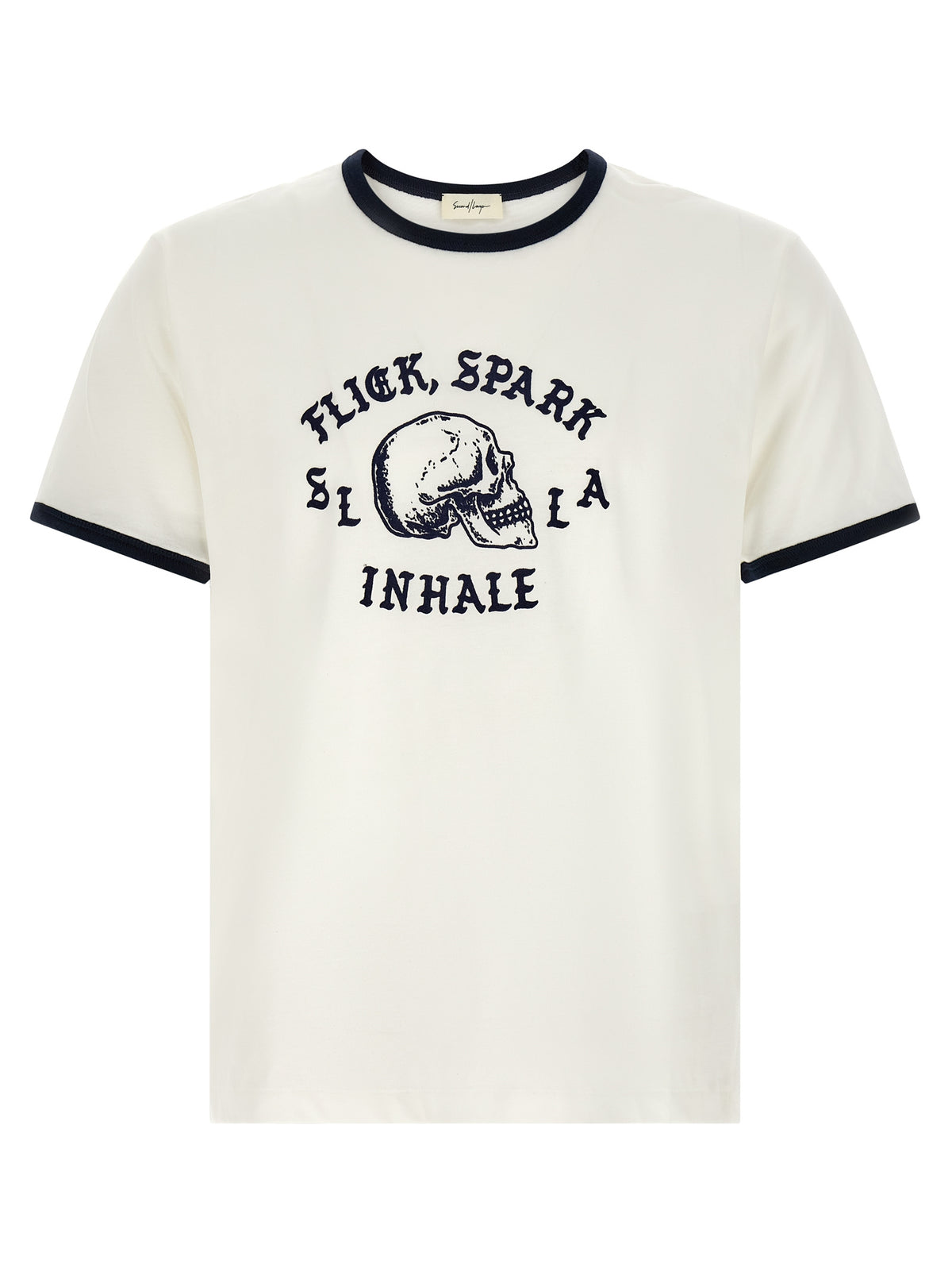 SECOND/LAYER Bicolor Cotton T-Shirt