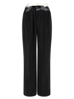 Maison Margiela Schwarze Kupferfarbene Freizeithose